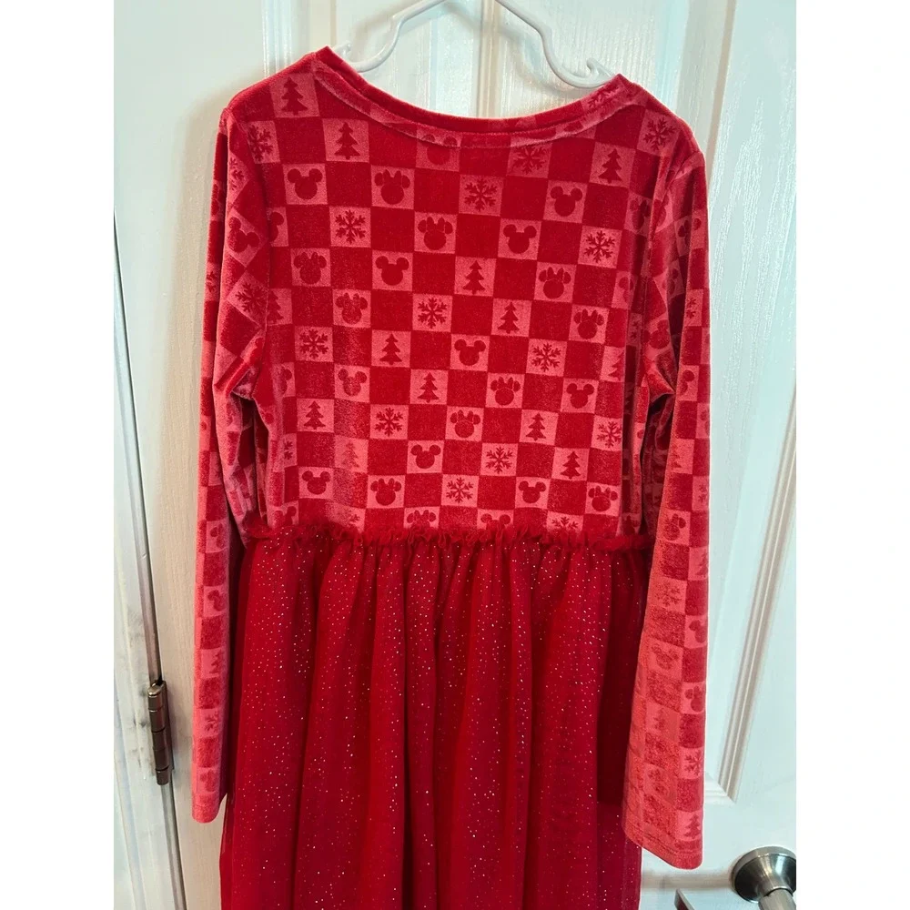 Disney Jumping Beans Dress Red Velvet Tulle Mickey Mouse Holiday Christmas 8